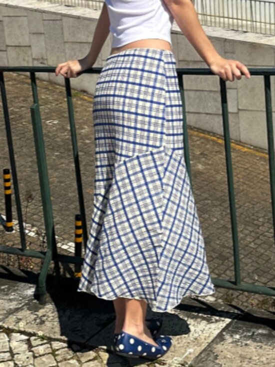 Lisa Says Gah Dresses & Skirts - Molly Skirt Lisa Says Gah - Cornflower Gingham Blue